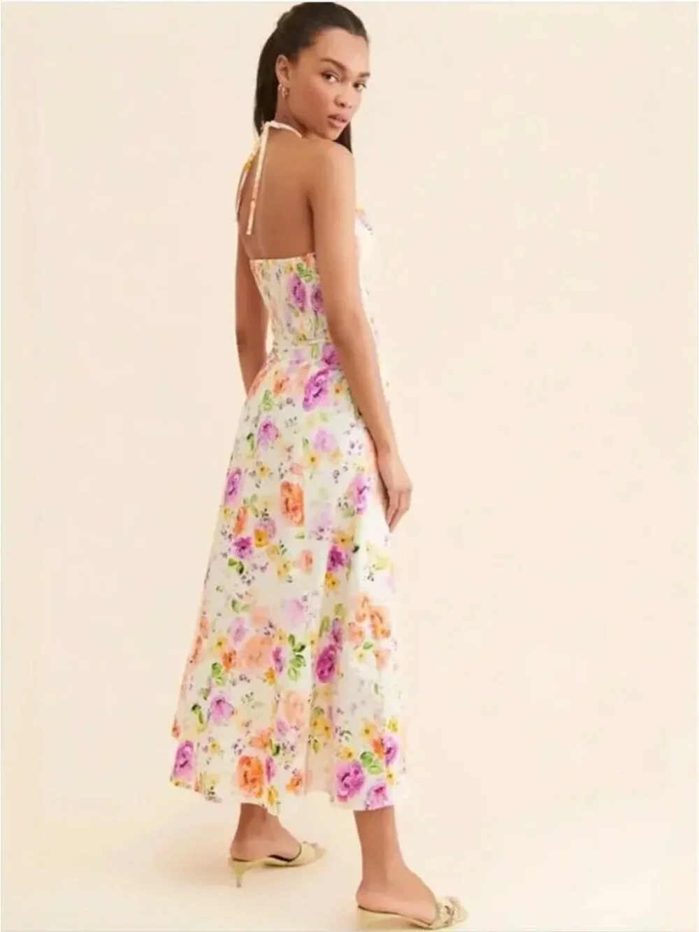 Favorite Daughter The Halting Traffic Dress Maxi Anthropologie Oahu Watercolor